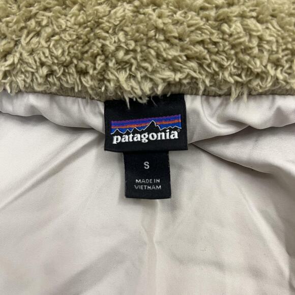 Patagonia Vest Womens Small Beige Los Gatos Fleece Zip Pockets Sherpa Cozy 25216 - Picture 5 of 10